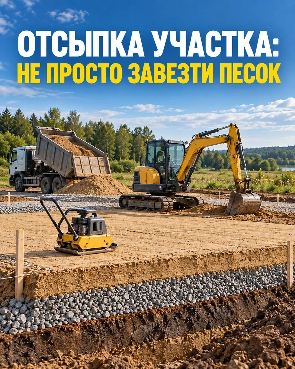 🏗 Отсыпка участка: почему нельзя просто завезти песок