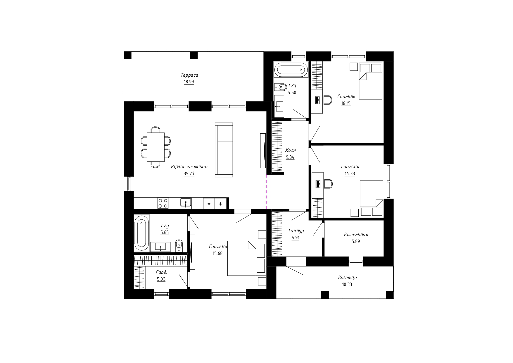 Кирпичный дом 125 м² - Шигалеево — фото 5