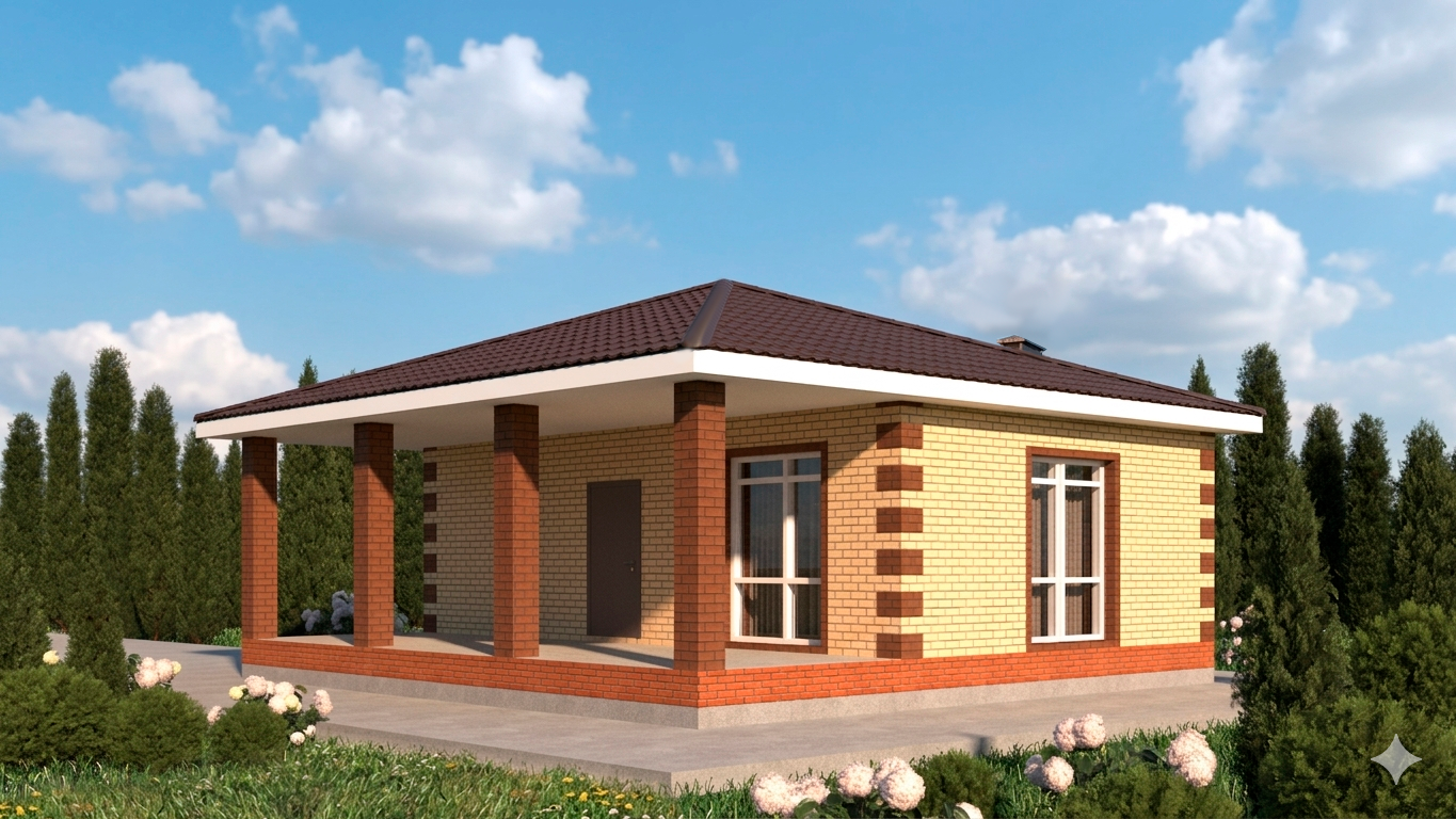 Кирпичный дом 53 м²- Тангачи