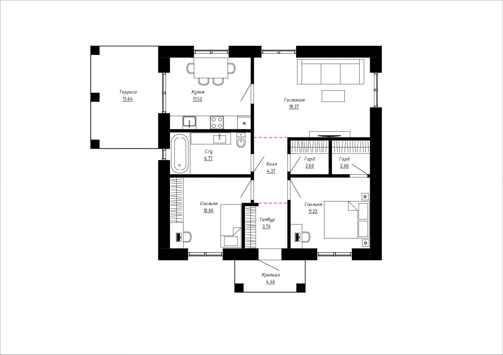 Кирпичный дом 75 м² - Отары — фото 5